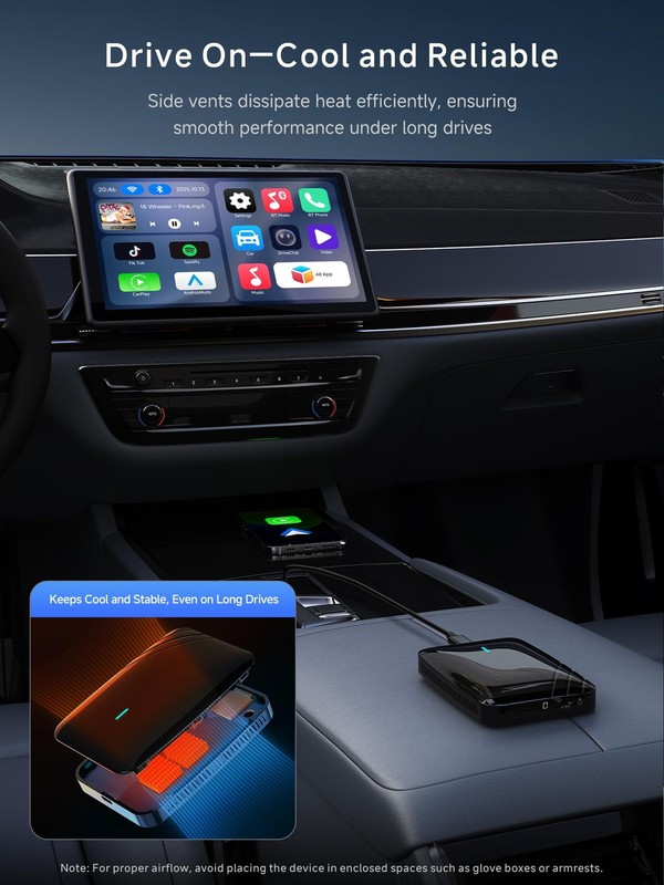 Wireless CarPlay Adapter, Magic AI Box with DualWiFi Stability Enjoy Video & ... gallery