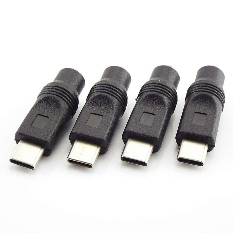 10 PCS DC Power Adapter Type-C USB Male to DC 5.5x2.1mm Female Jack Connector US gallery