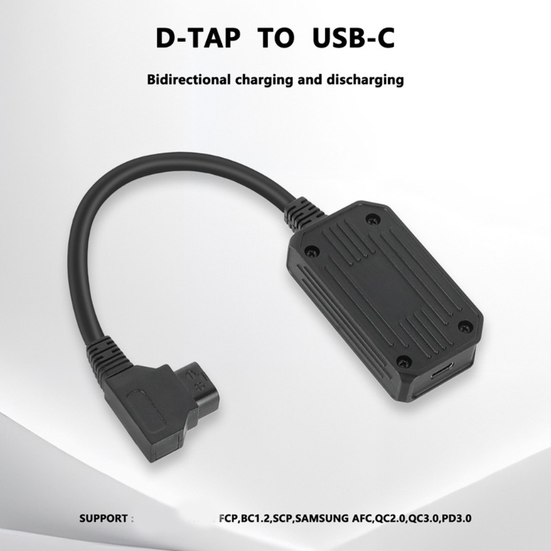 Practical D Tap to Type C Converter with Flash Charge Capability ABS Texture
