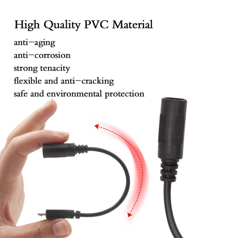 5PCS DC 5.5 x 2.1mm Female to Micro USB Male Connector Adapter 5V Power Cable... gallery