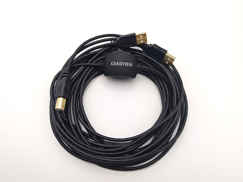 2 in 1 Printer Cable Splitter USB B To Dual A Cord Manual Switch 14.7FT gallery