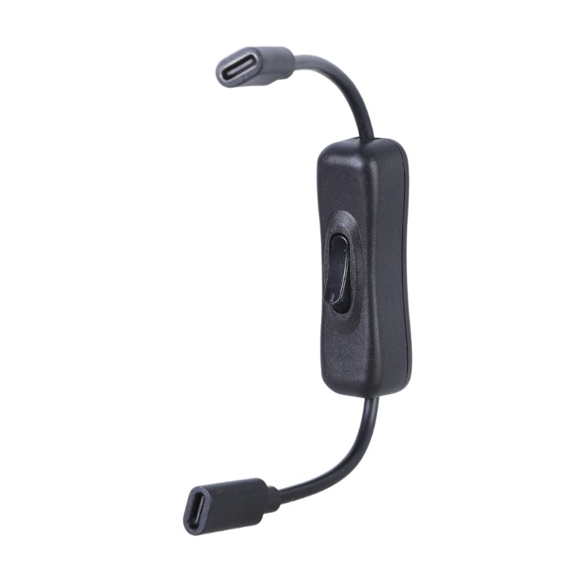 22cm USB C Extension Cable Line with Power Switches 480Mbps Data Transfer Cord