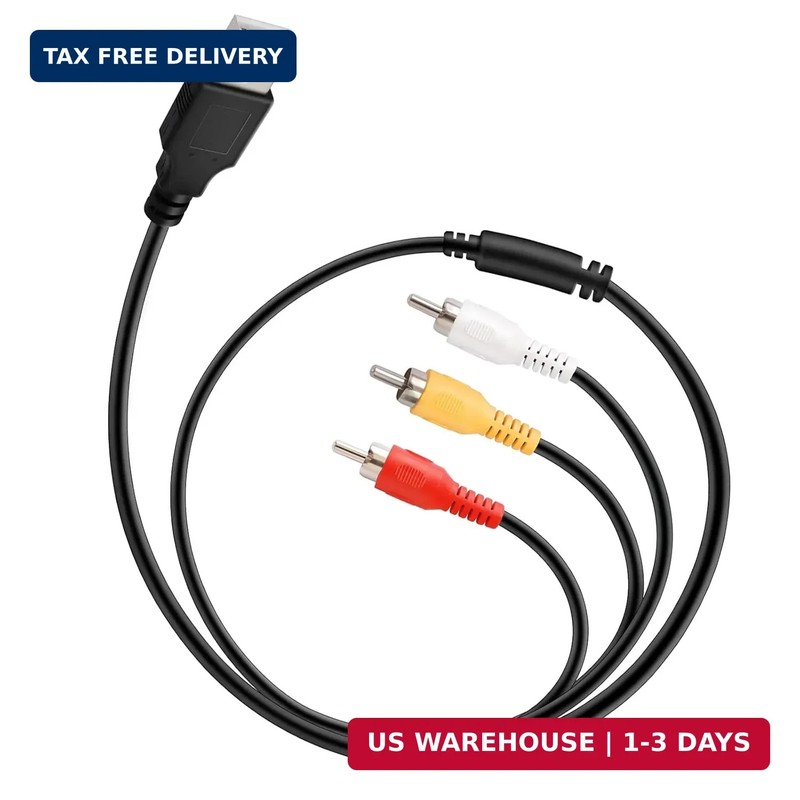 USB to 3RCA Cable, 1.5m/5ft USB Male to 3 RCA Male Jack Splitter Audio Video AV gallery