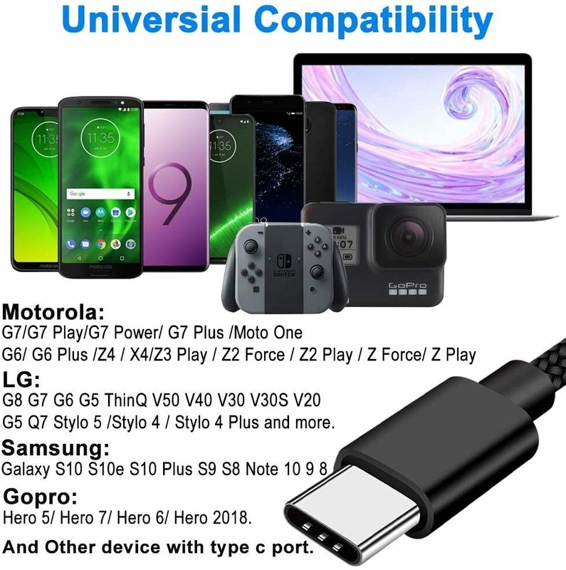 7 inch Short USB-C to USB-A Fast Charging Cable Quick Charger Type C Sync Cord gallery