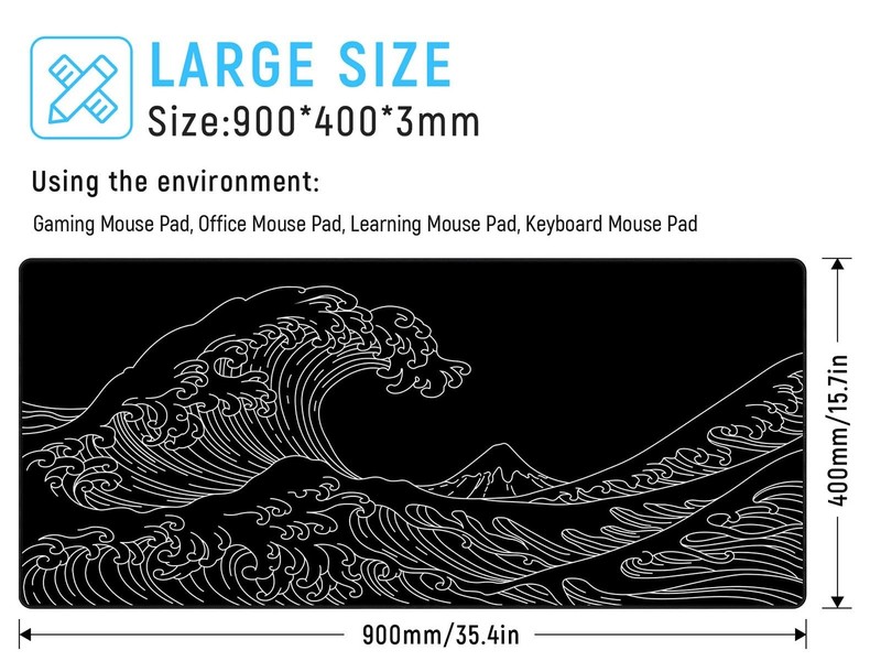 JIALONG Gaming Mouse Pad, Large Mousepad with Non-Slip Rubber Base, Smooth Cl... gallery