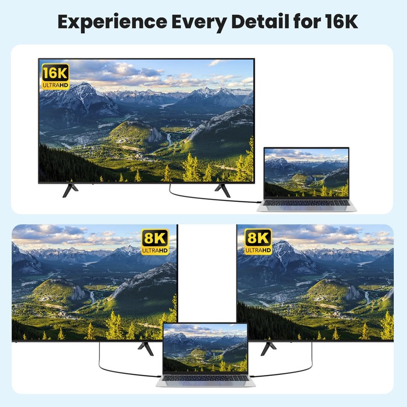 30cm Short Thunderbolt 5 Cable PD3.1 240W 80Gbps 16K HD Display Male C gallery