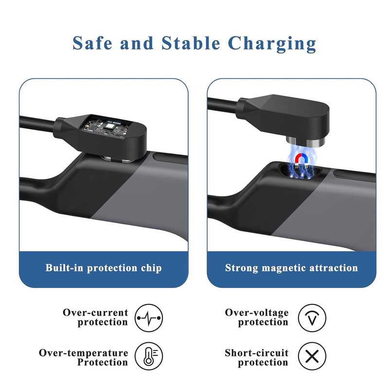 Charging Cable for Shokz Openswim Pro S710 Bone,Magnetic Charger for USB-C & USB gallery