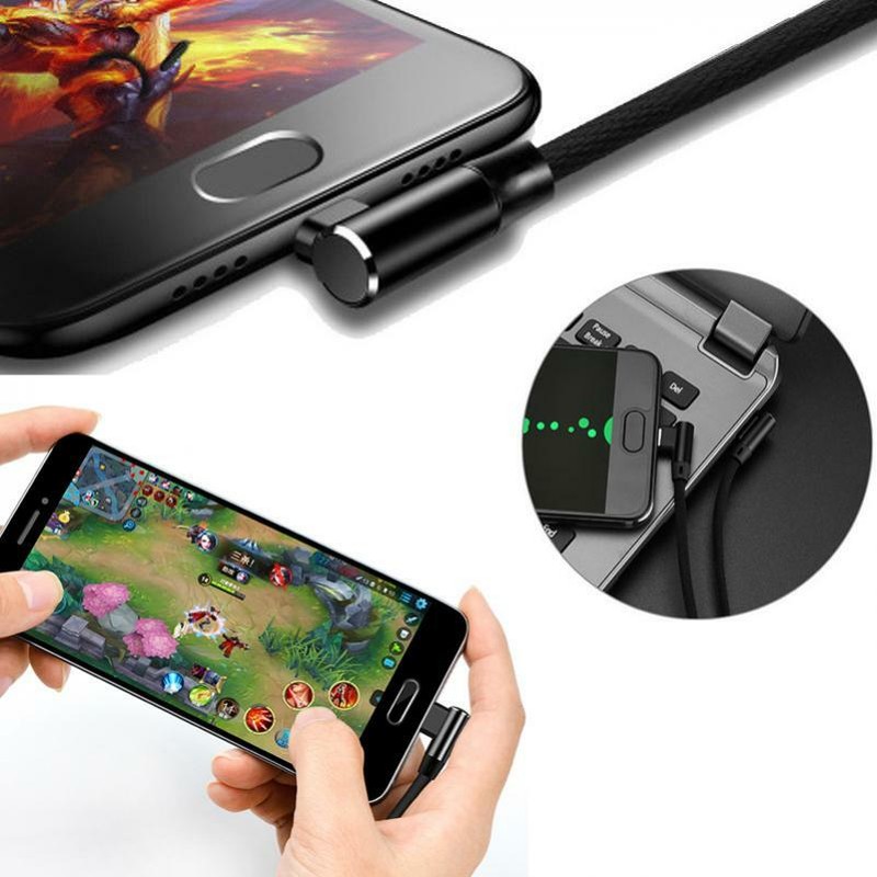 RIGHT ANGLE 90 DEGREE 10FT LONG USB CABLE POWER CORD For SAMSUNG PHONE & TABLET gallery