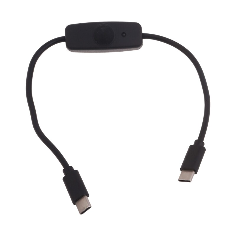 Type C Cable ON/OFF Switches Power Button Phone Charging Extension Cable 5V 3A