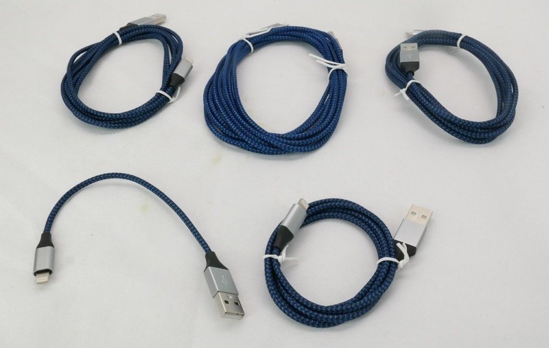 (5 Pack) Charging Cord for iPhone Approximately 10′ 7.5′ 3.25′ 9″ TF