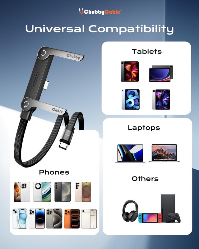 StandLite 240W Braided Fast Charge Cable with Built-in Phone Stand T-Shaped F... gallery