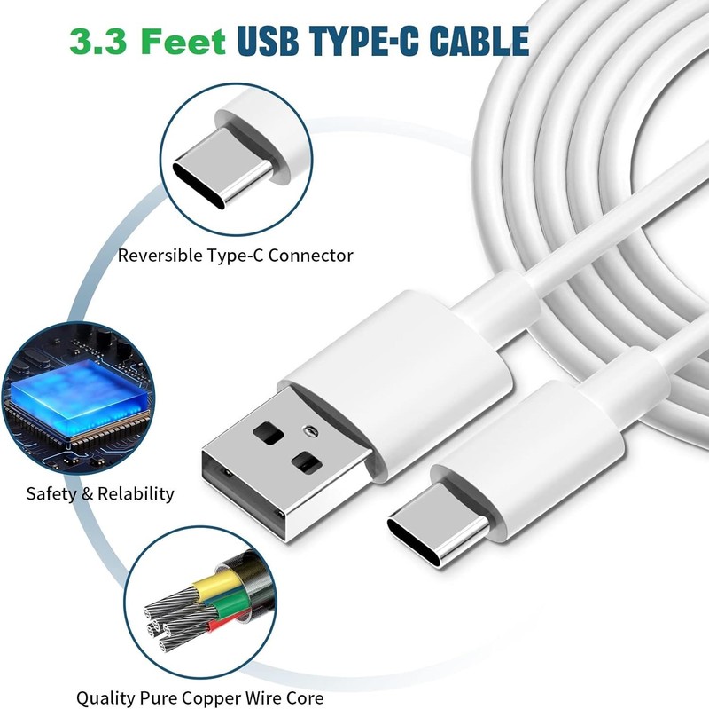 Authentic Samsung Adaptive Fast Charger Wall Plug & 3.3ft Type C Cable (2-Pack) gallery