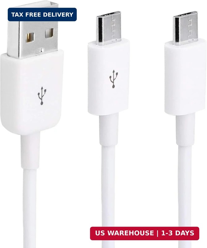 CERRXIAN 3Ft USB 2.0 Type A Male to 2 Micro USB Male Splitter Y Data Charge Conn