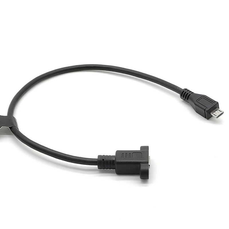 30cm MicroB To USB 3.1 TypeC Female Panel Mount Screw Locking Cable Cord gallery