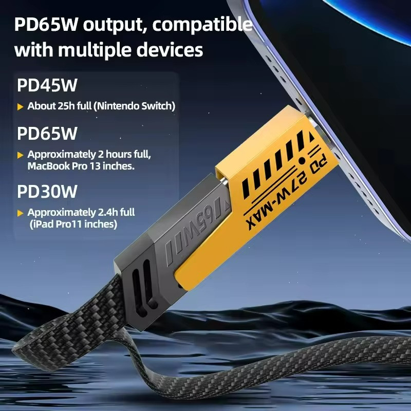 4 in 1 Universal 65W USB-C PD 27W Fast Charging Cable gallery