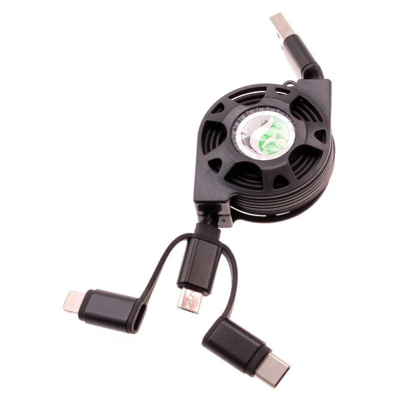 For Galaxy Z Flip/3/4/5 Retractable USB Cable Charger Power Cord 3-in-1
