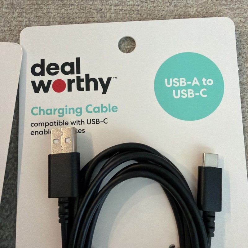 5' Lightning to USB-C Charging Cable - Dealworthy™ White Mfi Certified 2 Pack! gallery