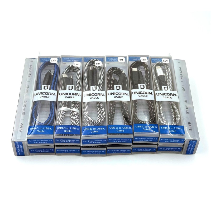 (30 Packs) USB-C to USB-C Charging Cables 1m USB Type C Cords Wholesale Bulk Lot gallery