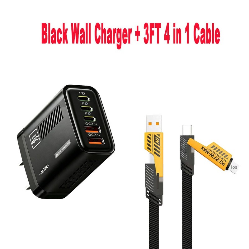 240W Fast Charging USB Type C US Wall Charger for Samsung iPhone Android Phone