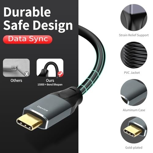 50ft USB 3.0 A to C Cable, 5Gbps Super Speed for VR, Xbox, Laptop, Camera & More gallery