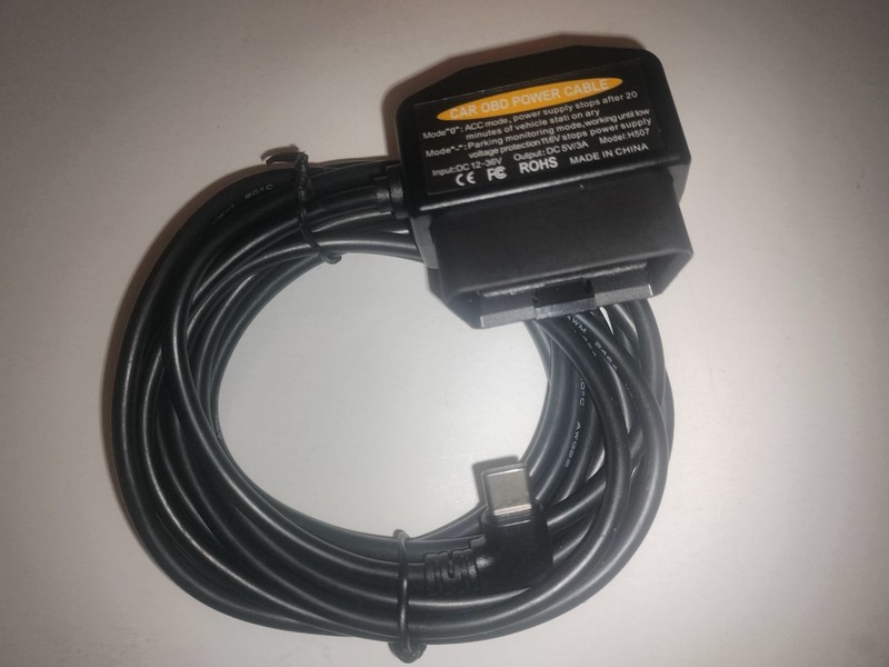 OBD Power Cable for Dash Cam Mini USB OBD2 Power Cable Adapter Hardwire Charger