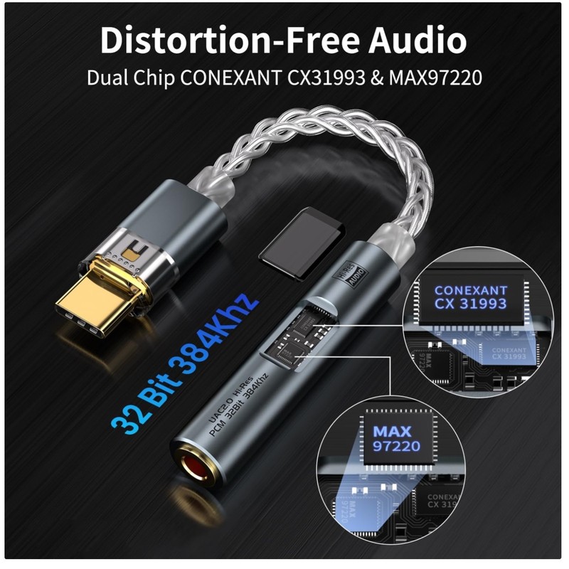 USB C to 3.5mm Headphones Adapter – Crystal Clear Sound