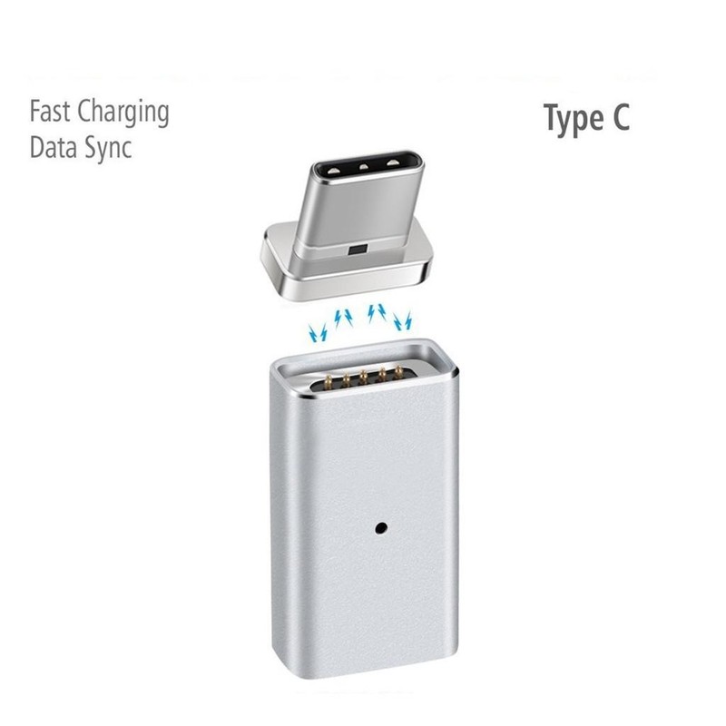 Aluminium Magnetic Tips USB C Type C Head Converter Adapter Charge Connector gallery