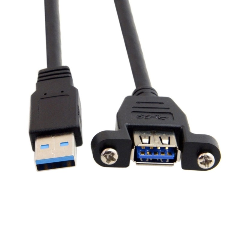 USB 3.0 Male/Female Connectors Line Right Angle/Straight Head Extension Cord gallery