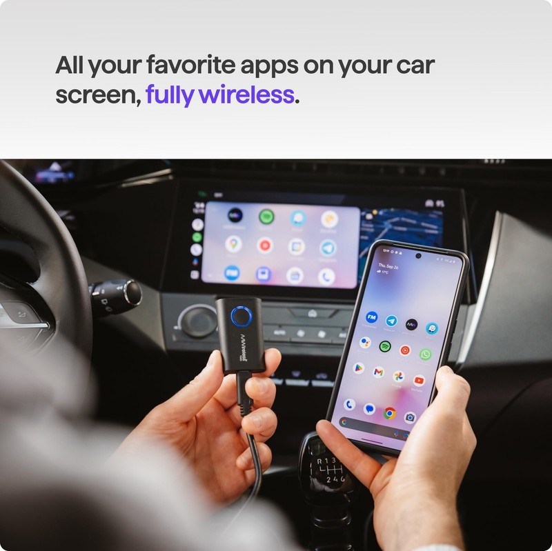 AAWireless Two+ Android Car & Apple Carplay 2in1 Adapter Wireless Connection... gallery