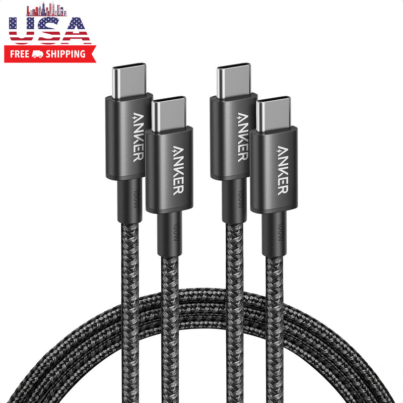 Anker USB C to USB C Cable, 2-Pack 6 FT (1.8 M) Type C 100W Charger Cord, Fast C gallery