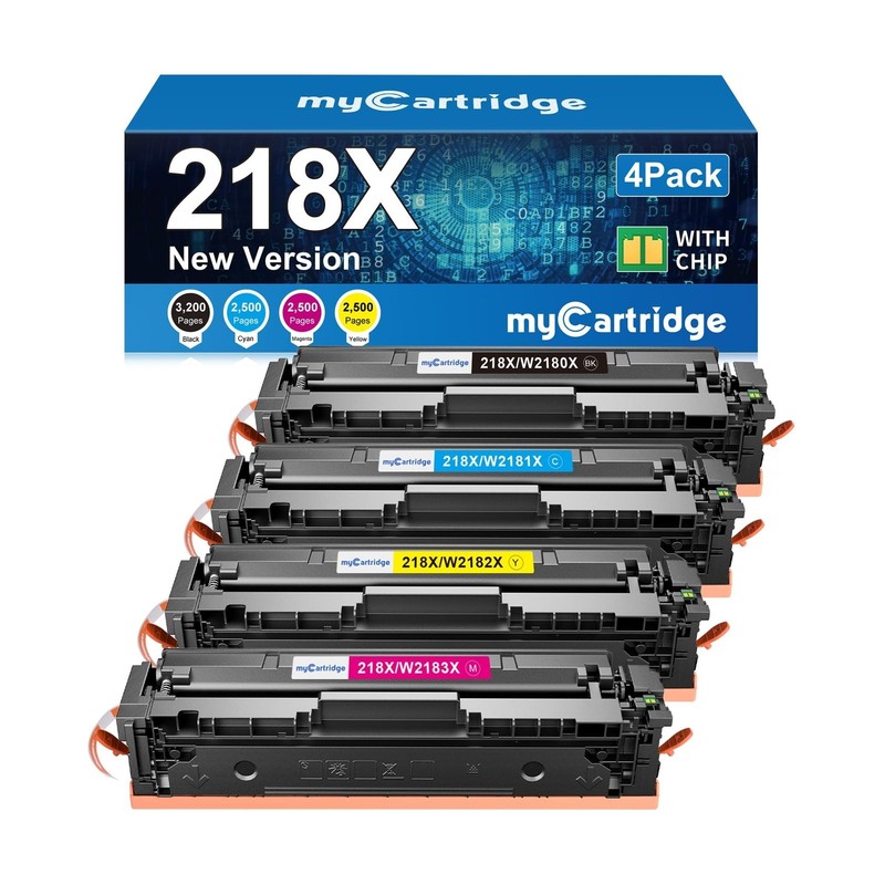 218X Toner Cartridges 4 Pack High Yield (with Chip) Compatible Replacement fo…