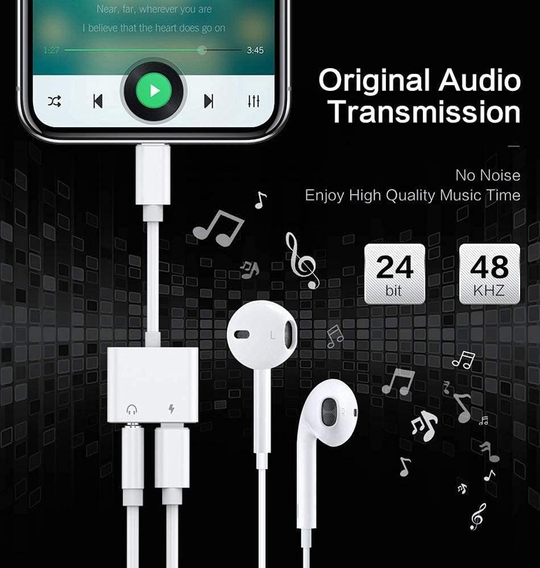 For iPhone 14 13 12 11 Pro Max to3.5mm AUX Headphone Jack Adapter Audio Splitter gallery