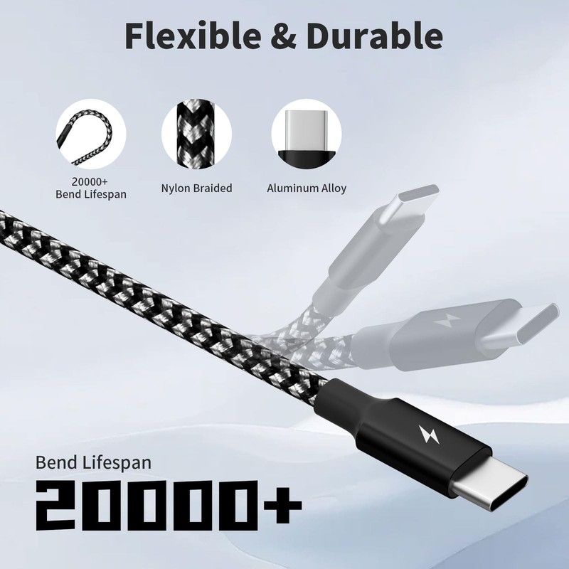 USBC to USBC Cable, 4 in 1 USB C Multi Charging Cable for Multiple Devices gallery