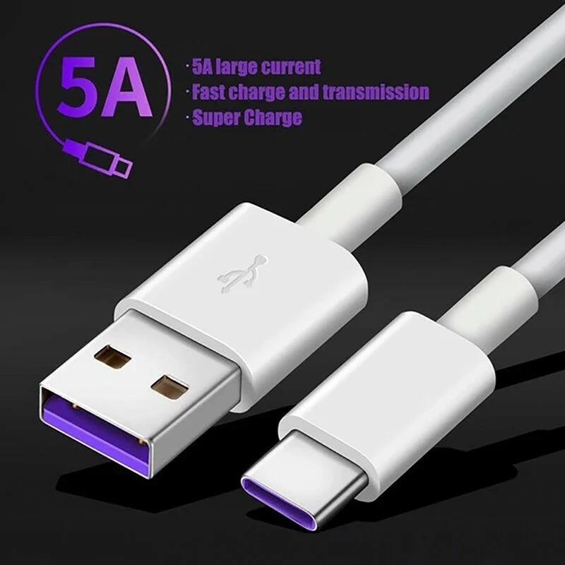 USB Cable Type C 5A Fast Charging Cable For Xiaomi redmi Samsung Andriod