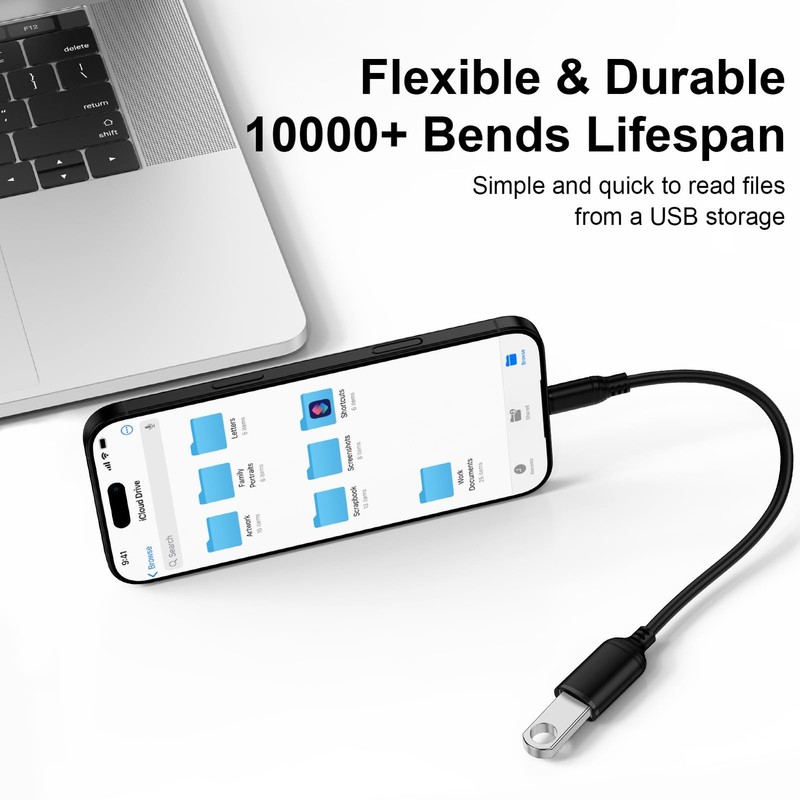 USB C to A Adapter Cable for Samsung Galaxy S26 Ultra S26+ 25 2-Pack gallery