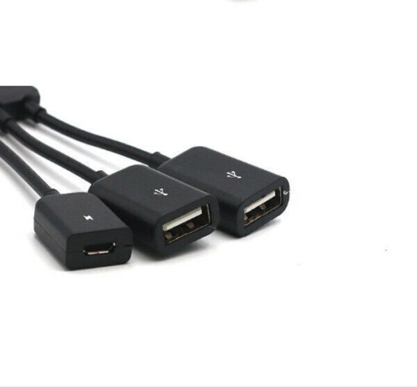 3 in 1 Male to Female Dual Micro USB 2.0 Host OTG Hub Adapter Cable gallery