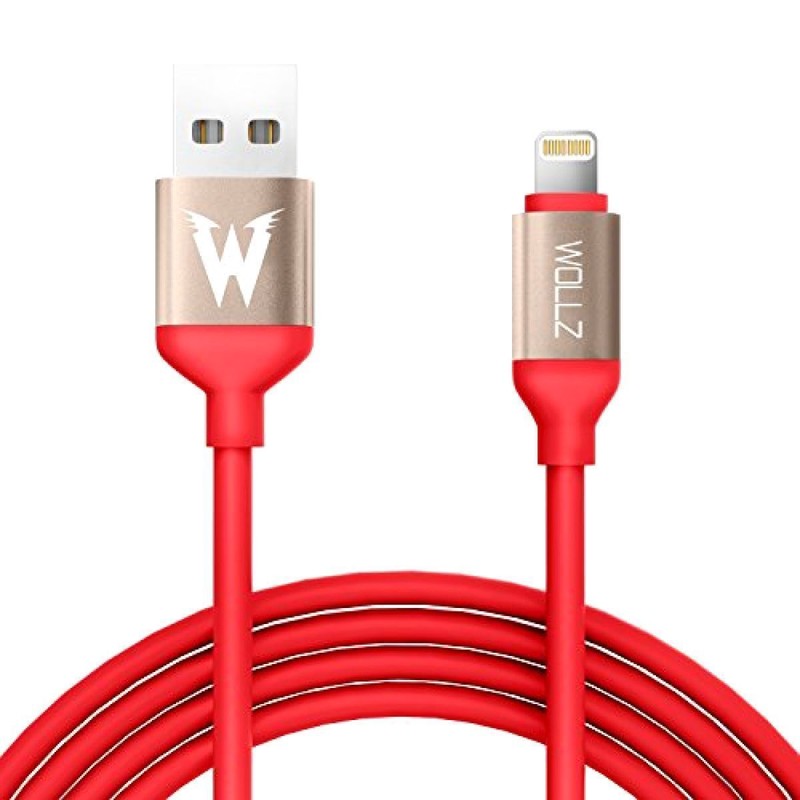 2 charging Cable 5ft 1M Heavy Duty USB Cord Apple iPhone X 8 7 Black / Red gallery