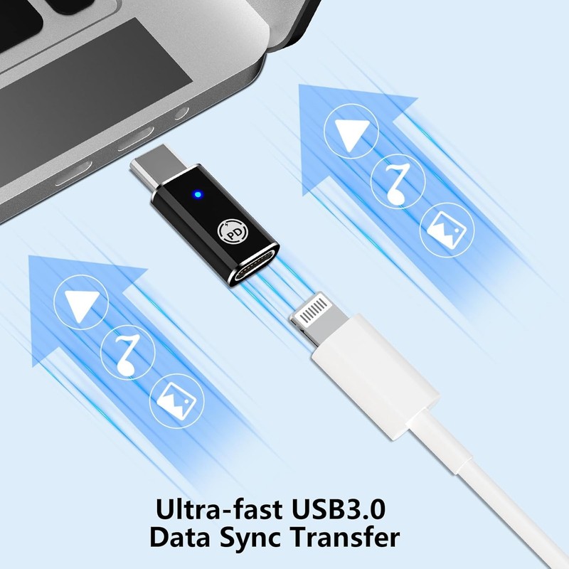 【Apple MFi Certified】Lightning to USB-C Adapter, Stuffcool 4Pack Lightning F gallery