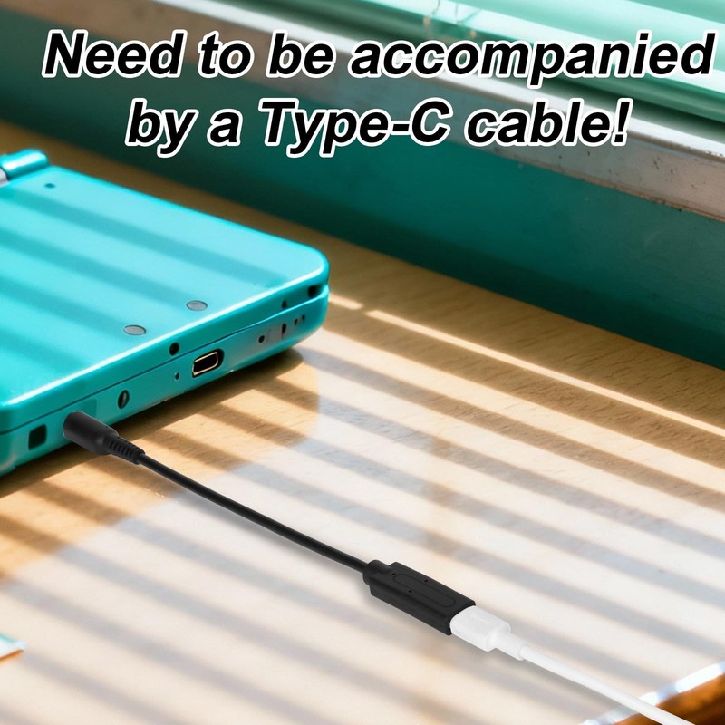 Dual Mode USB-C to 3DS/2DS/DSi Charger Cable, Fast Charging Adapter for 3DS/2... gallery