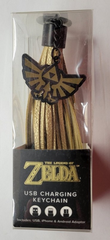 Nintendo Legend of Zelda USB Charging Keychain with iPhone and Android Adapter