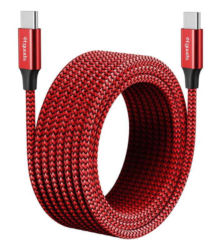 [16Ft/5M] Long USB C to USB C Cable, Type-C to Type-C 2.0 Fast PD Charger Cord B