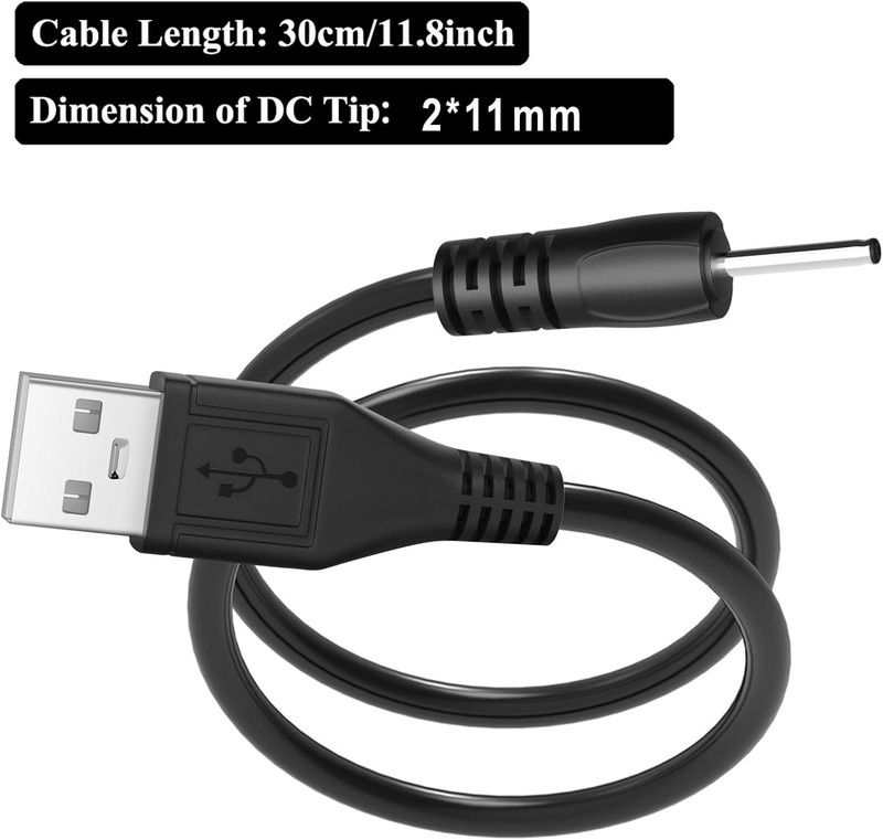 Portable 30cm USB to DC 2.0mm Charger for Mini Wireless Bluetooth Earphones gallery