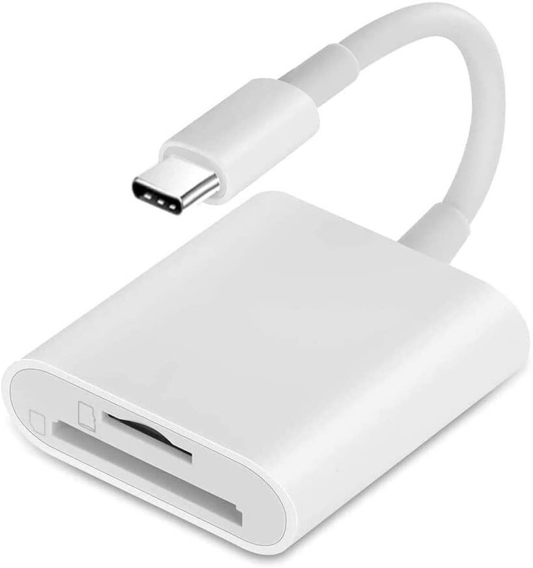 USB C to SD/TF Card Reader, Type C to SD/Micro SD/SDXC/SDHC Card Adapter-0.3fit gallery