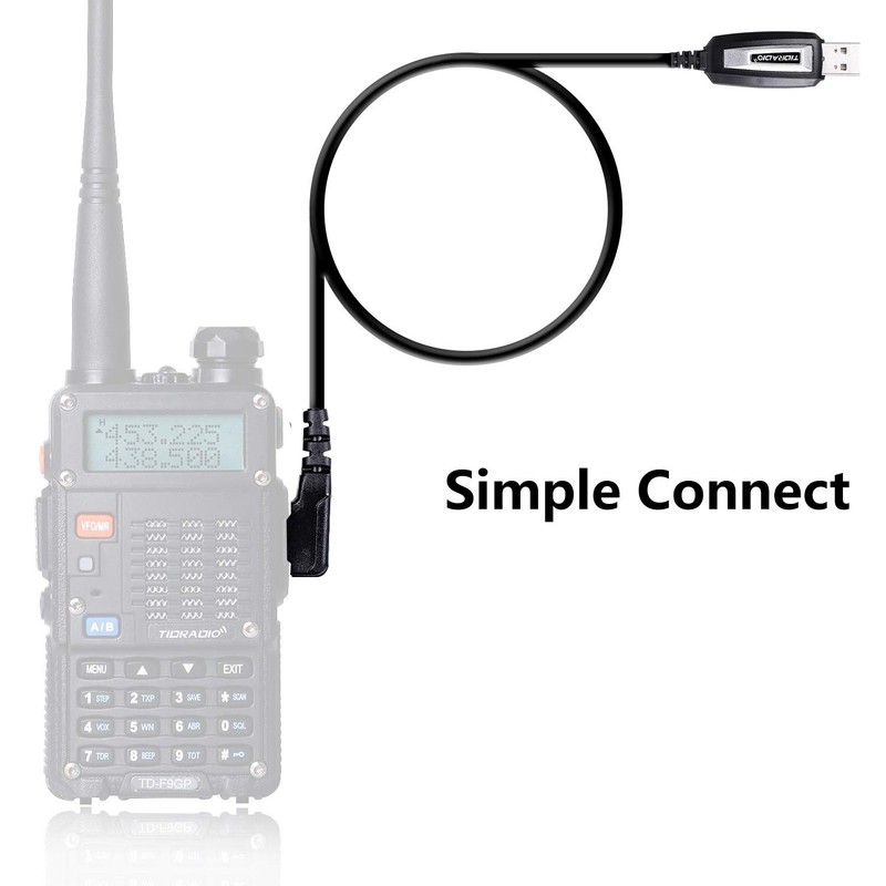 TIDRADIO CH340 Driver USB Length: 41 inches, Pin Space: 8mm, Black gallery