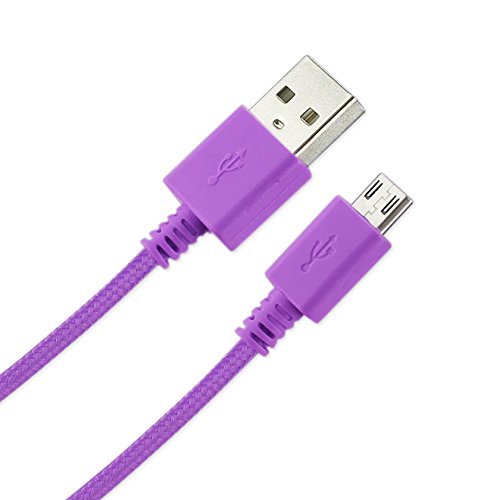 Reiko Braided Data Cable for Micro USB 2.0 Devices for Android/Motorola Purple gallery
