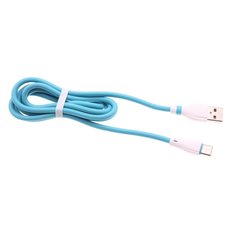 Blue 4ft USB-C Cable Charger Cord Power Wire Type-C Fast Charge for Smart Phones