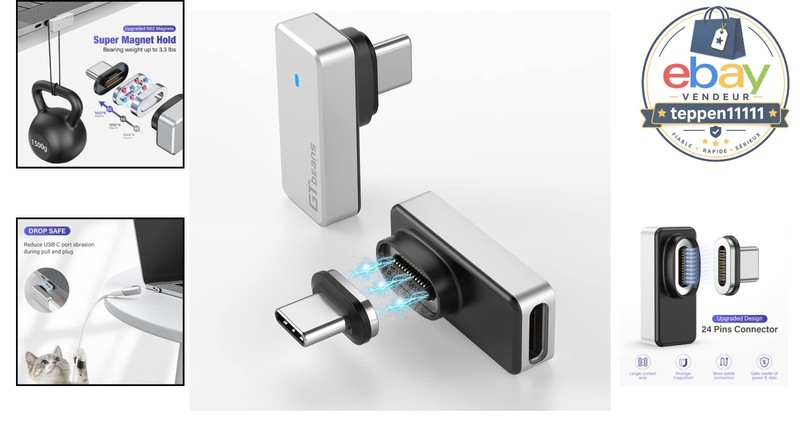 USB C Magnetic Adapter 2 Pack for Fast Charging and Data Transfer gallery