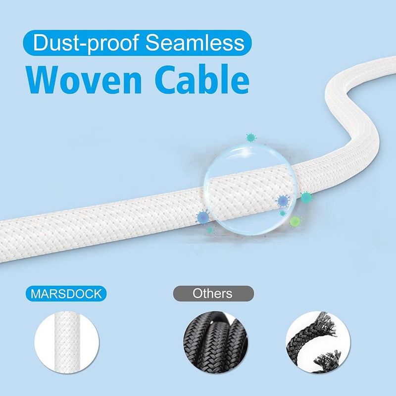 PD 100W Type C Cable Fast Charger Charging Cord Nylon 3FT For iPhone 15 Samsung gallery