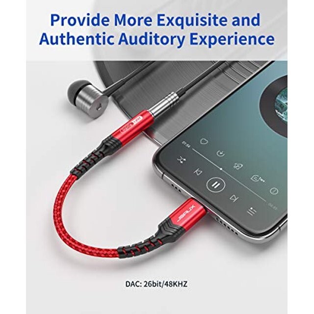 3x JSAUX Iphone Headphone Adapter Apple Mfi Certified Lightning to 3.5MM Adapter gallery