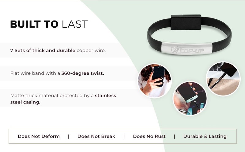 USB-C Bracelet Charger for iPhone/Galaxy–2-Pack-Ships free, No Fees ✅ gallery